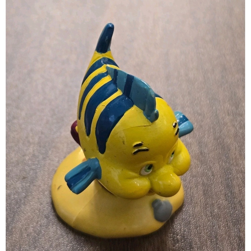 Disney The Little Mermaid Flounder PVC‎ Figure 2" Vintage Toy/Cake Topper